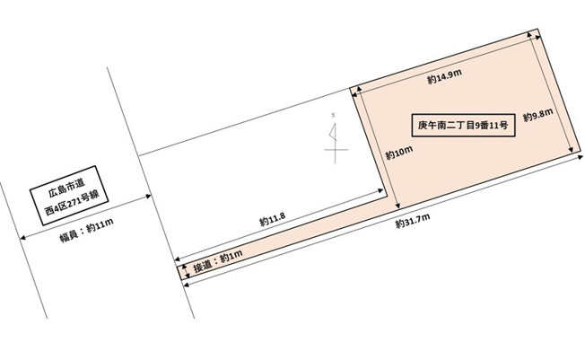 【土地図】 | 広島市西区庚午南2丁目　土地