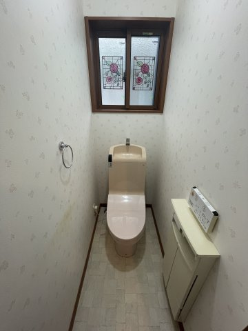 中古戸建・中古住宅　郡山市田村町東山1丁目　守山小・守山中のトイレ|掃除のしやすい一体型のトイレになります！