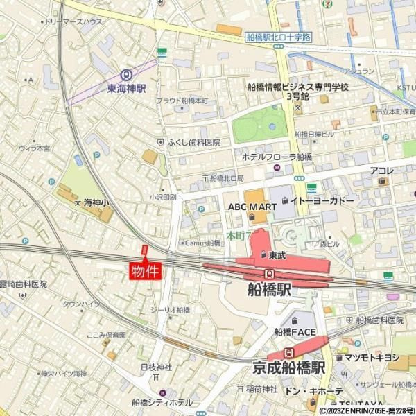 フォルス船橋Ⅲの地図