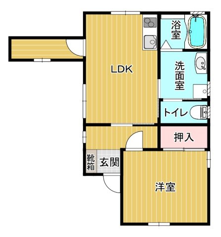 花畑中垣貸家の間取り