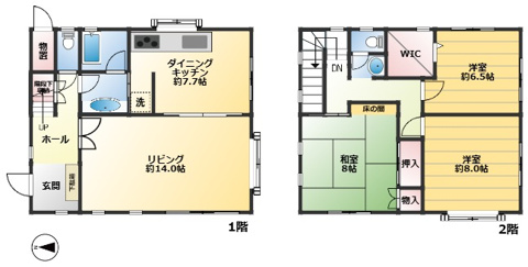 *眺望良好な住まい_LDK21.7帖の大空間*平戸2丁目中古戸建の画像