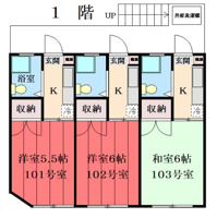 共用洗濯機置場配置図