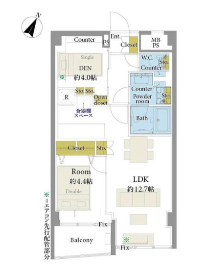 【間取り】 | ★仲介手数料無料★ドミール五番町1号棟（10月下旬新規リノベーション完了予定）