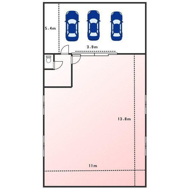 六条北倉庫の外観