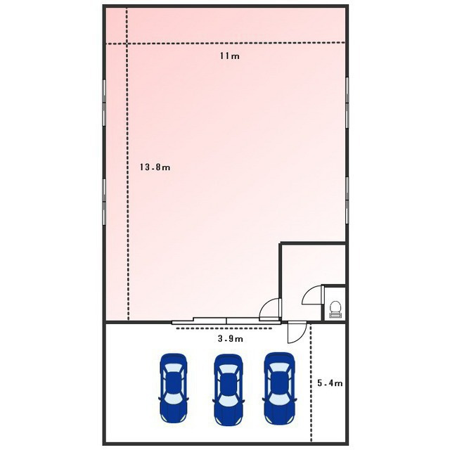 六条北倉庫の間取り