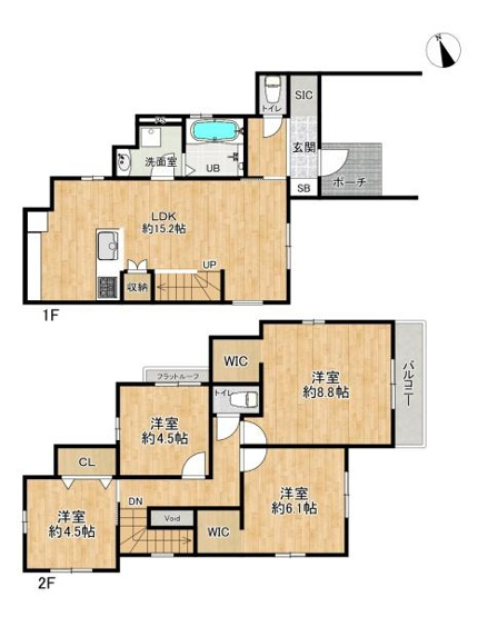 【間取り】 | 明石市東野町1期1号棟　新築戸建