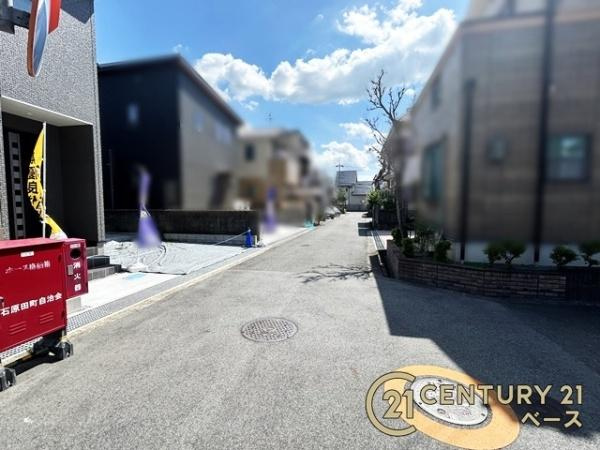 リーブルガーデン石原田町 ／新築一戸建の前面道路含む現地写真|■現地撮影写真■道路と高低差の少ないフラットな敷地です！