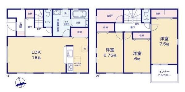 リーブルガーデン粟殿 ４号棟 ／新築一戸建の間取り|■令和７年１２月完成予定！■