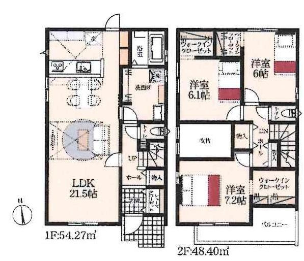 蒲郡市豊岡町第1　全2棟・2号棟の間取り|間取り図です