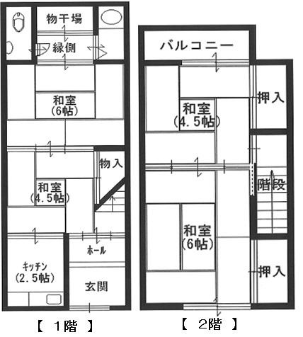 若江本町借家の間取り