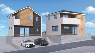 【外観パース】 | 【仲介手数料無料！！】日野市三沢5丁目　新築戸建て（全2棟）2号棟　4999万円