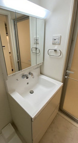 ボーベル玉造の洗面所