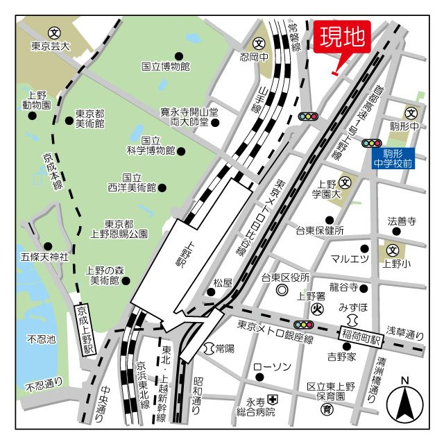 メインテラス上野の地図