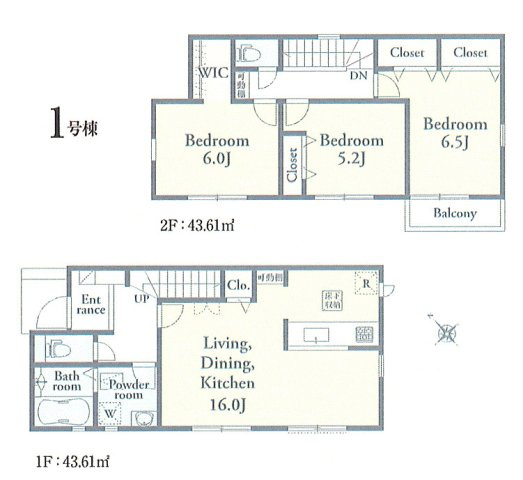あきる野市三内　新築戸建全3棟の間取り