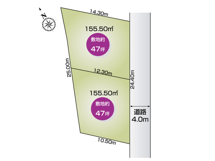 久喜市古久喜（全2区画）全体配置図