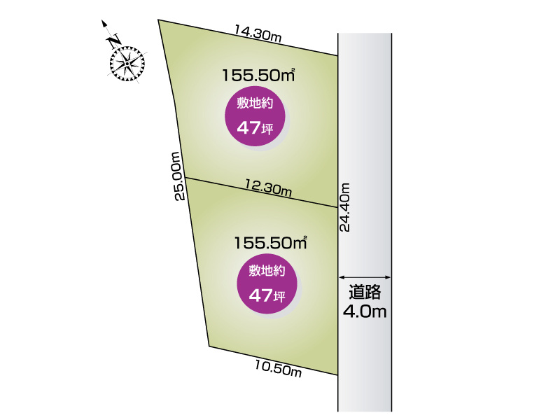 久喜市古久喜（全2区画）全体配置図