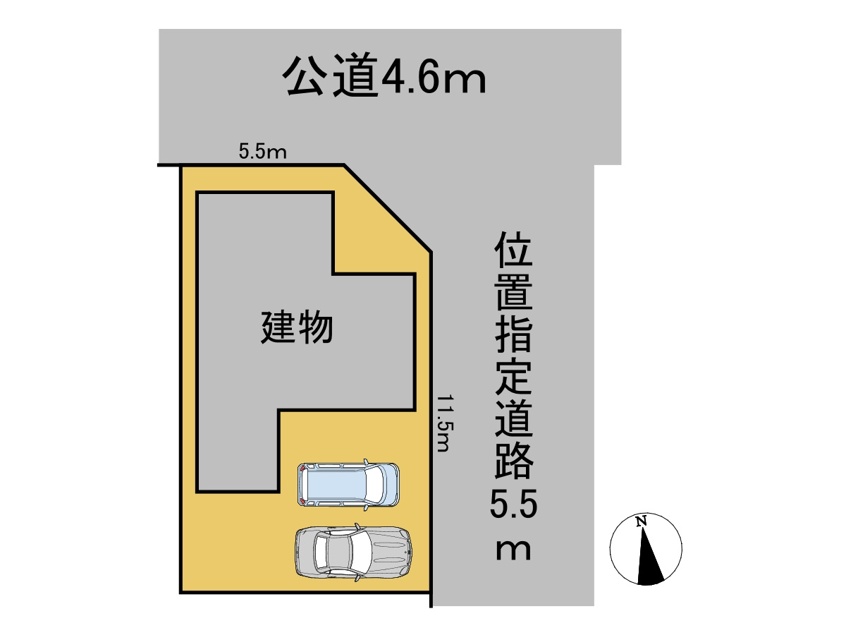 中古戸建　岐阜市粟野東1丁目　平成15年築の区画図