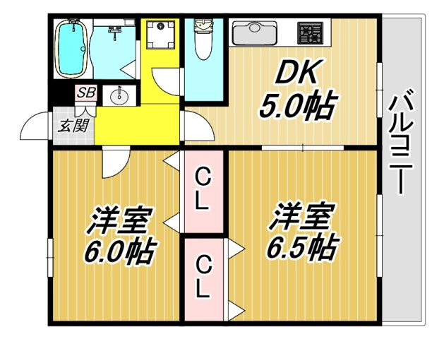 ラ・ピース栗山の間取り