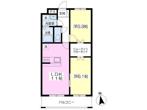 アンソレイユルーナ宮下の間取り