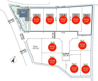 【区画図】 | 【仲介手数料無料！！】日野市新町3丁目　新築戸建て（全6棟）1号棟　5530万円