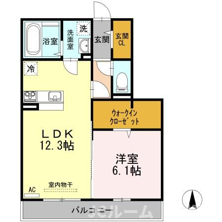 柏崎市三和町のアパートの間取り