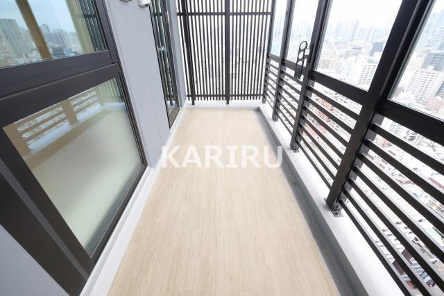 ジオタワー新町のバルコニー