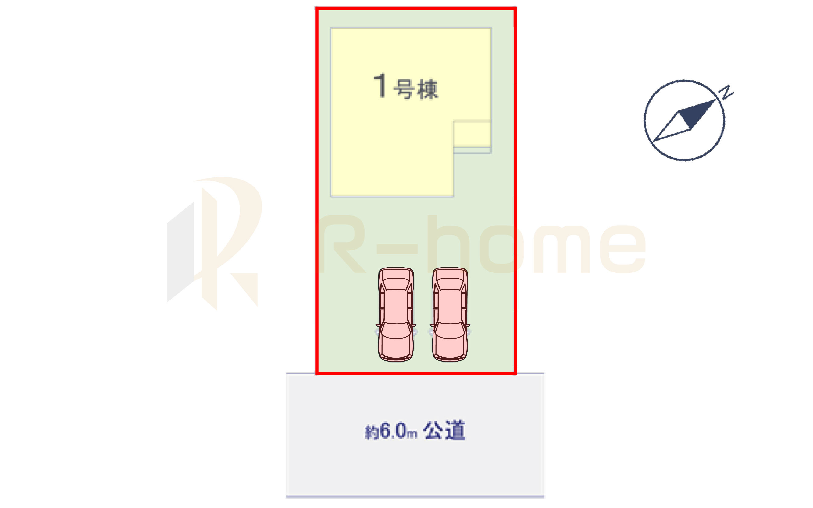 守谷市薬師台9期　新築戸建て　1号棟の区画図|大きなお買い物だからこそ、メリット・デメリットを伝えさせて頂きます。
R-homeにお任せください♪