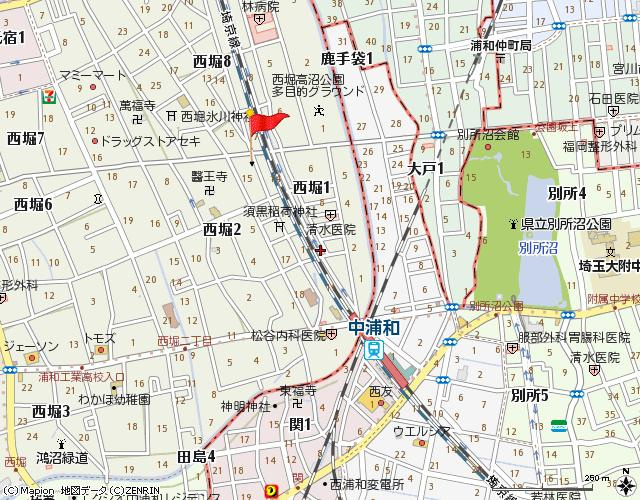 ラフォーレ中浦和の地図