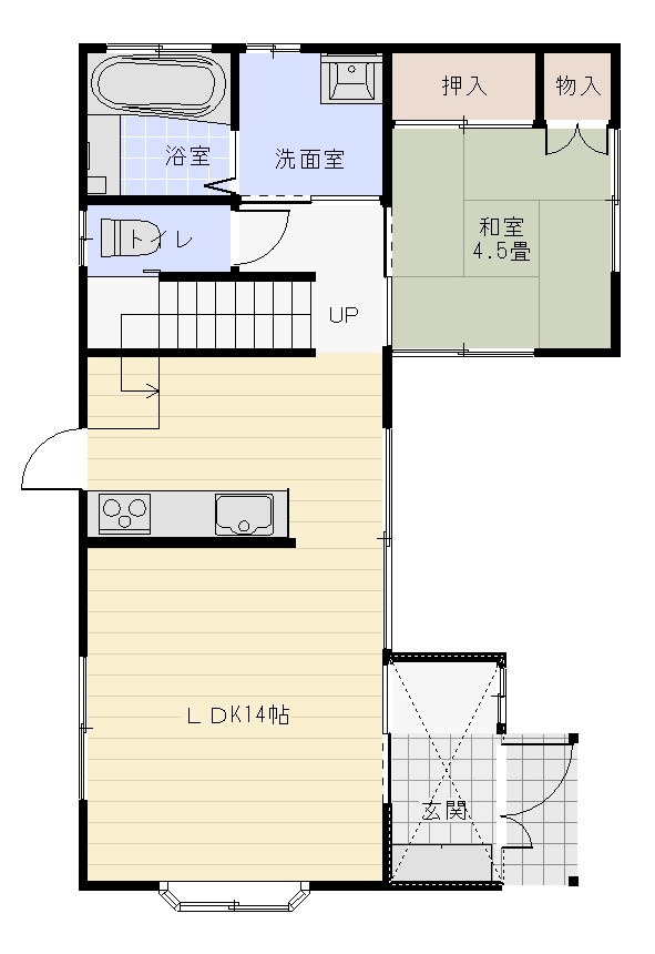 熊谷市拾六間　中古戸建　既存住宅状況調査報告書　有（インスペクション）の間取り|1階