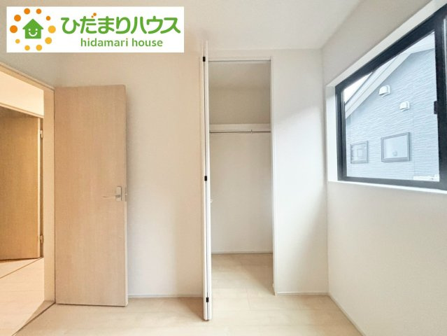 野田市中野台4期　新築戸建　5号棟の収納|居室にゆとりが持てる大収納クローゼット付き♪					
