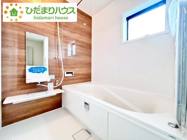 野田市中野台4期　新築戸建　6号棟の浴室|大人が足を伸ばしても十分な広さ！一人でゆっくりくつろぐ時間も大切です！							
