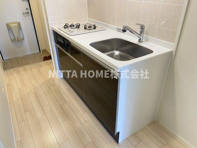 フレッサのキッチン|２口ガスコンロ付きのキッチンです◇