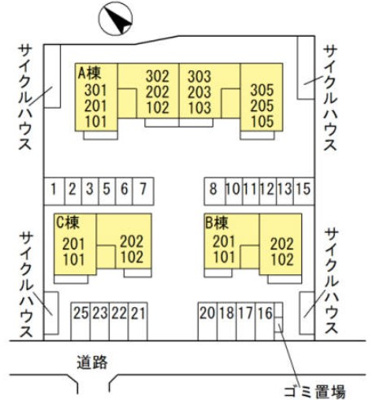 【区画図】 | サニーヒルズ泉大津A棟