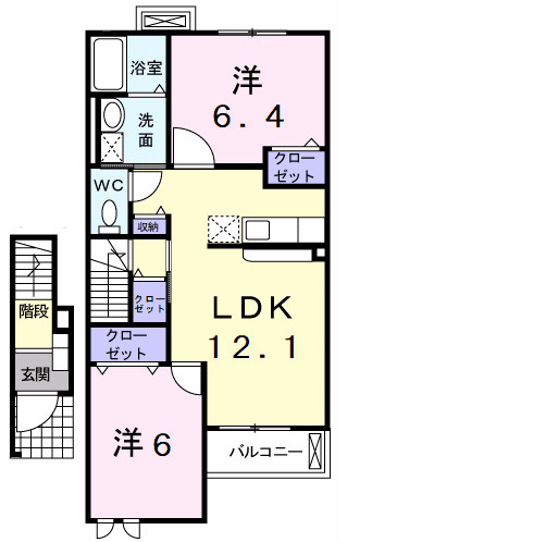 サウスウインズⅥの間取り