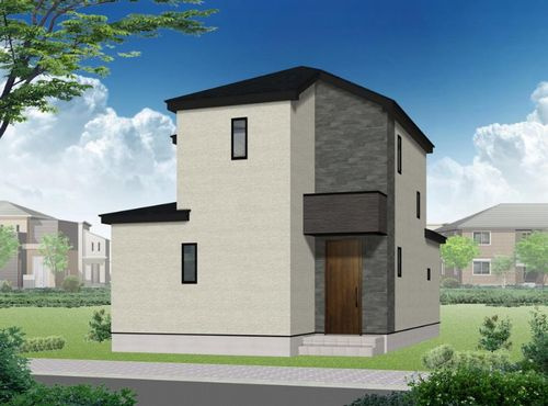 【外観】 | 【仲介手数料０円】相模原市第2緑区大島　新築一戸建て | 外観パース　相模原市第2緑区大島　新築一戸建て