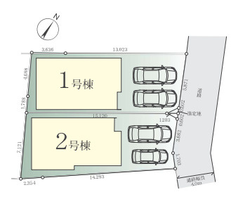 鎌倉市台2期　新築戸建　全2棟2号棟の区画図