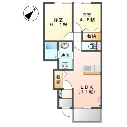 クォーレ　海老津の間取り