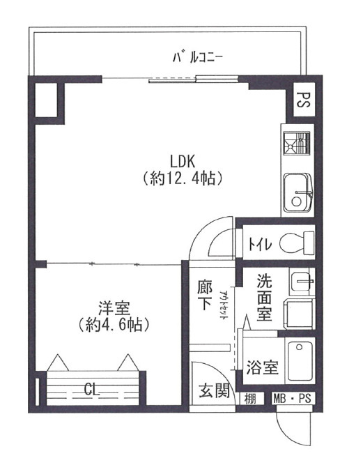 南堀江スカイハイツの間取り