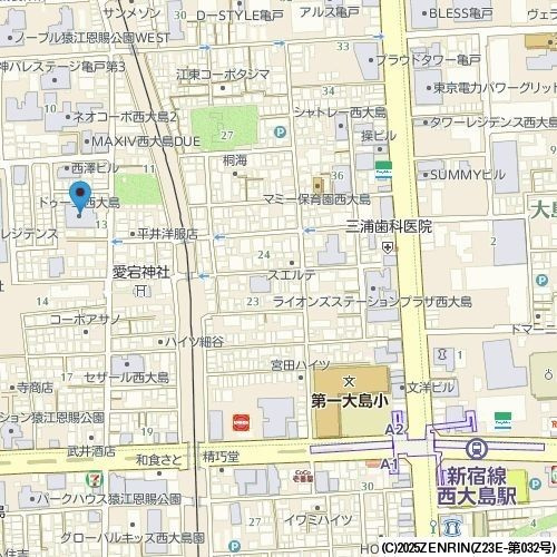 ドゥーエ西大島の地図