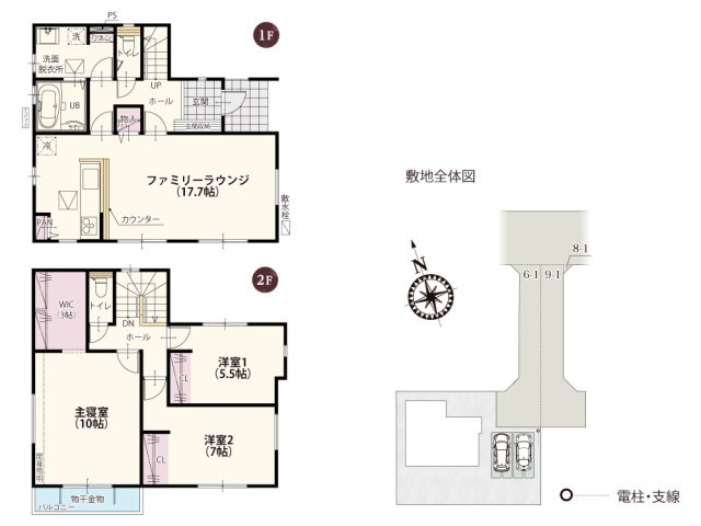 【間取り】 | 10帖の開放的な主寝室は西側の天井に間接照明を設け、夜になれば幻想的な雰囲気の中ゆったりとした時間を過ごすことができます♪3帖の便利な大容量収納付きです!