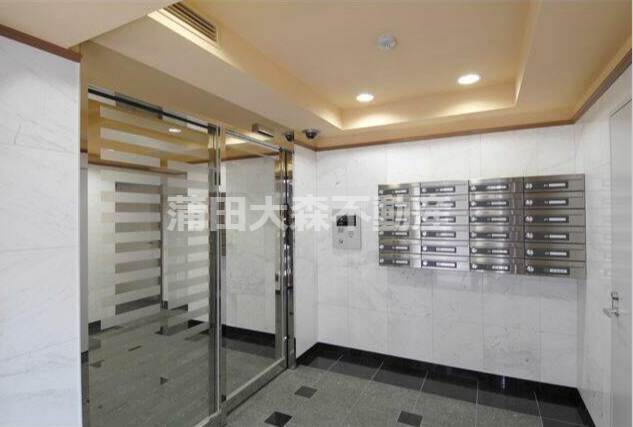 スモールシティハウス平和島のエントランス|防犯カメラTVモニター付きオートロック宅配BOXメールBOX