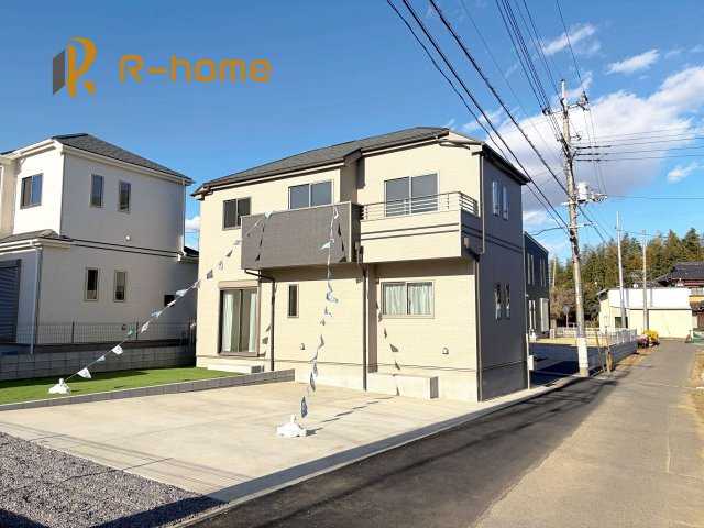 土浦市烏山4丁目　新築戸建て　B号棟の外観|建物完成いたしました！ご予約で『平日』や『夕方』などでもご見学可能です！