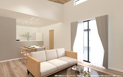 【完成予想図】 | 【LDK　イメージパース】
※画像は設計図面を基に作成したイメージです。