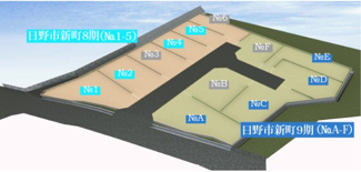 【区画図】 | 【仲介手数料無料！！】日野市新町3丁目　新築戸建て（全6棟）4号棟　5680万円