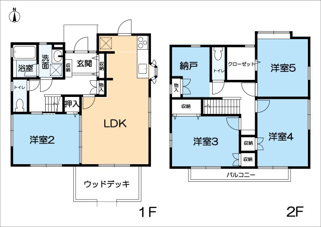 神陵台9丁目戸建の間取り