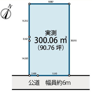 90坪超の土地！複数路線利用可能！の土地図|90.76坪