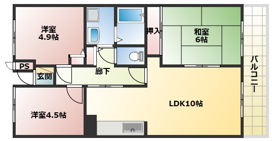 グリーンヴィラ御領の間取り