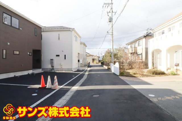 郡山市開成5丁目　　３号棟　　開成小学校、郡山第１中学区の前面道路含む現地写真|北側前面道路