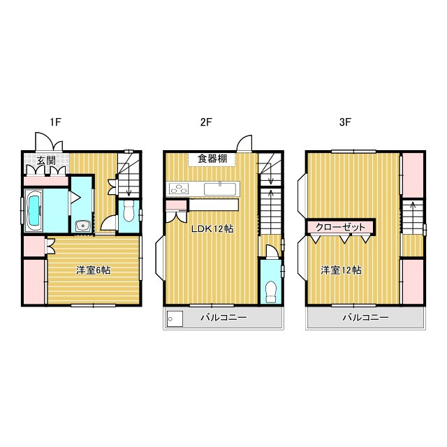 西堀4丁目戸建ての間取り
