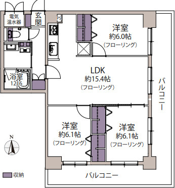 ライオンズマンション今宿の間取り